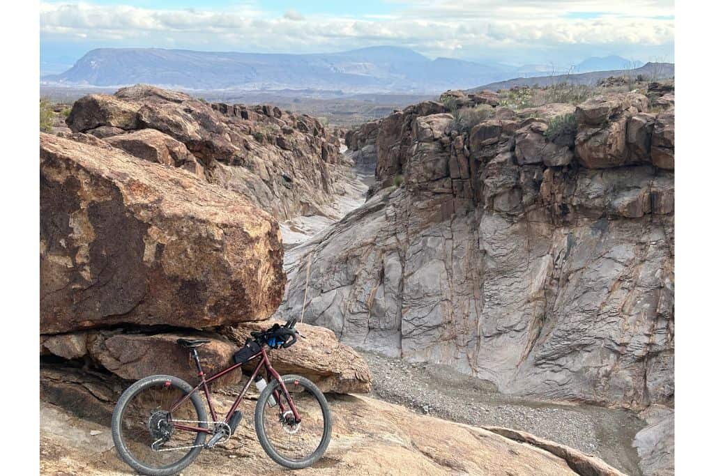 bike at canyon edge