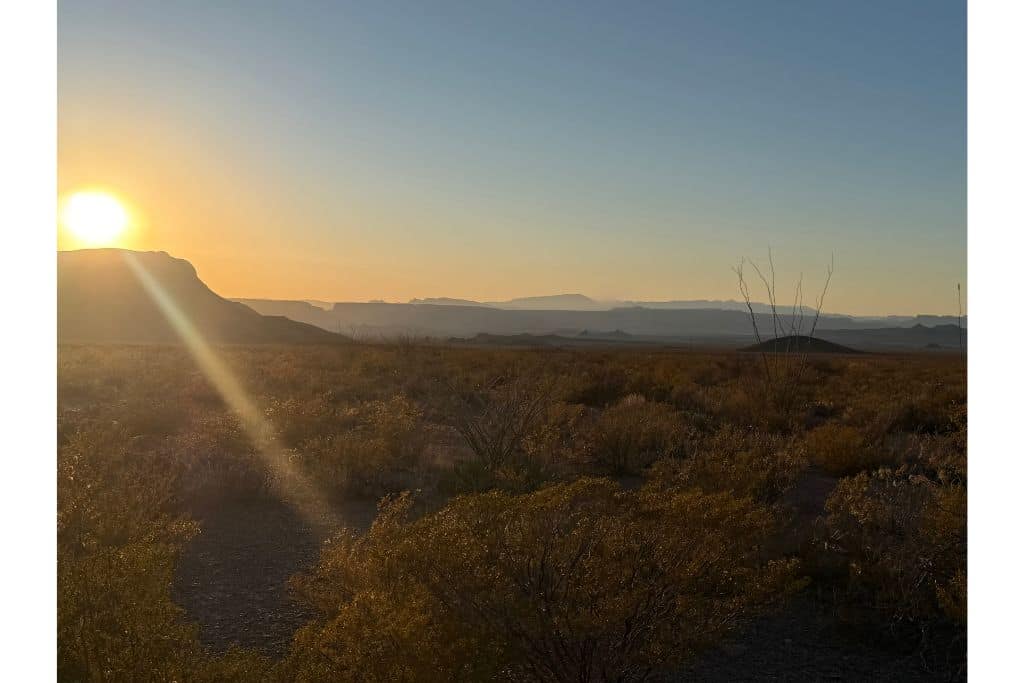 sunset Big Bend National Park