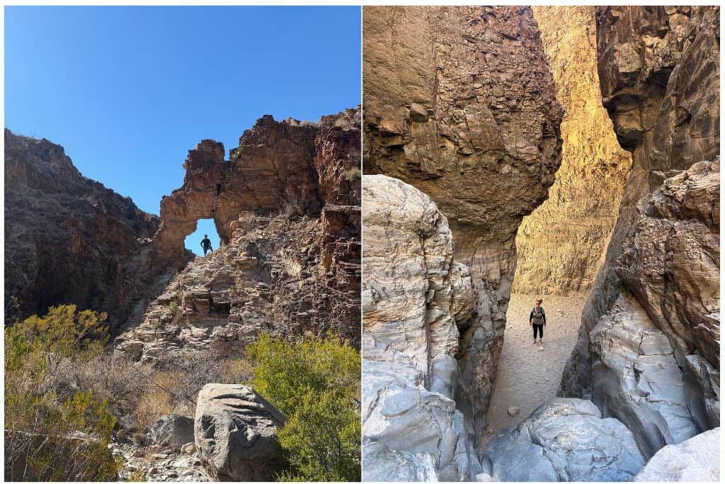 A window and the grotto upper burro mesa trail Big Bend National Park