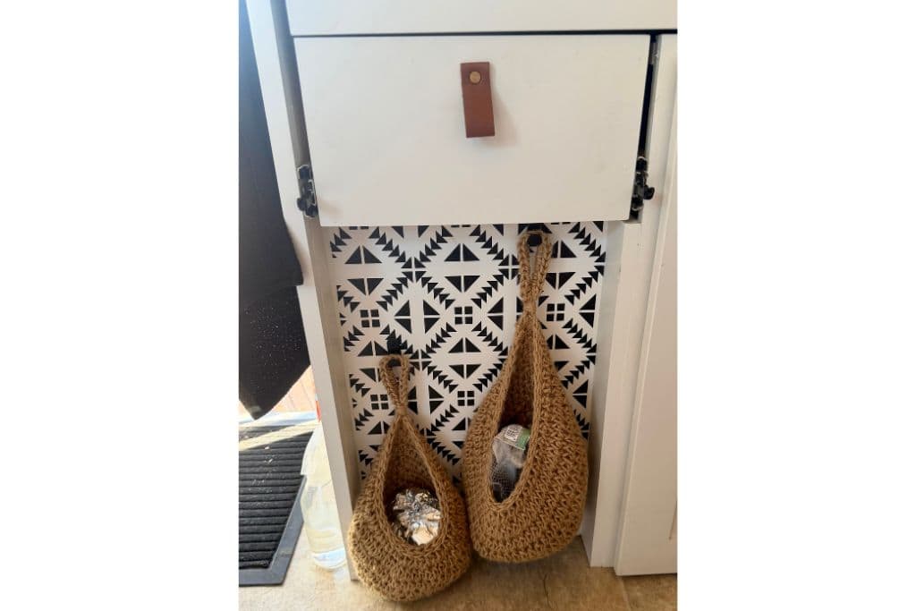 van storage idea, hanging wall basket