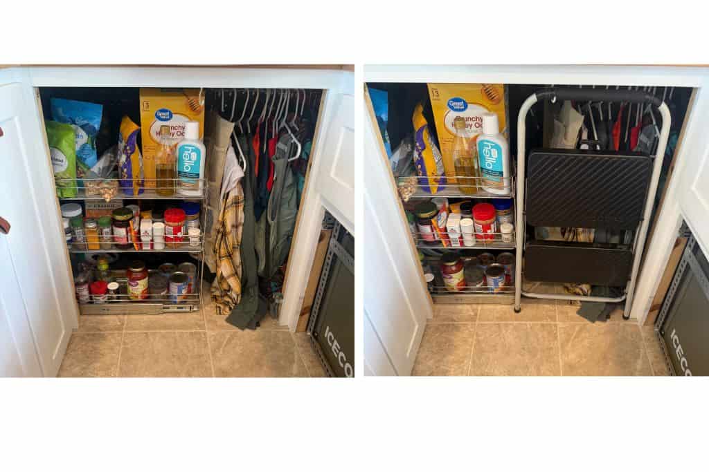 Pantry and closet van storage idea