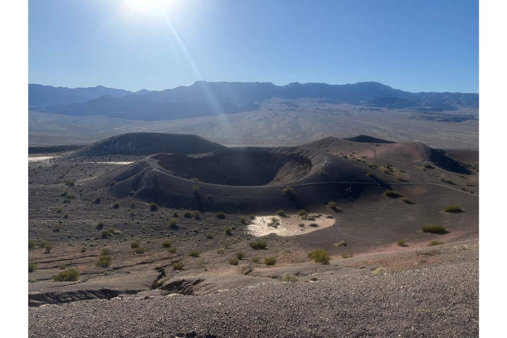 Volcanic crater in Death Valley national park