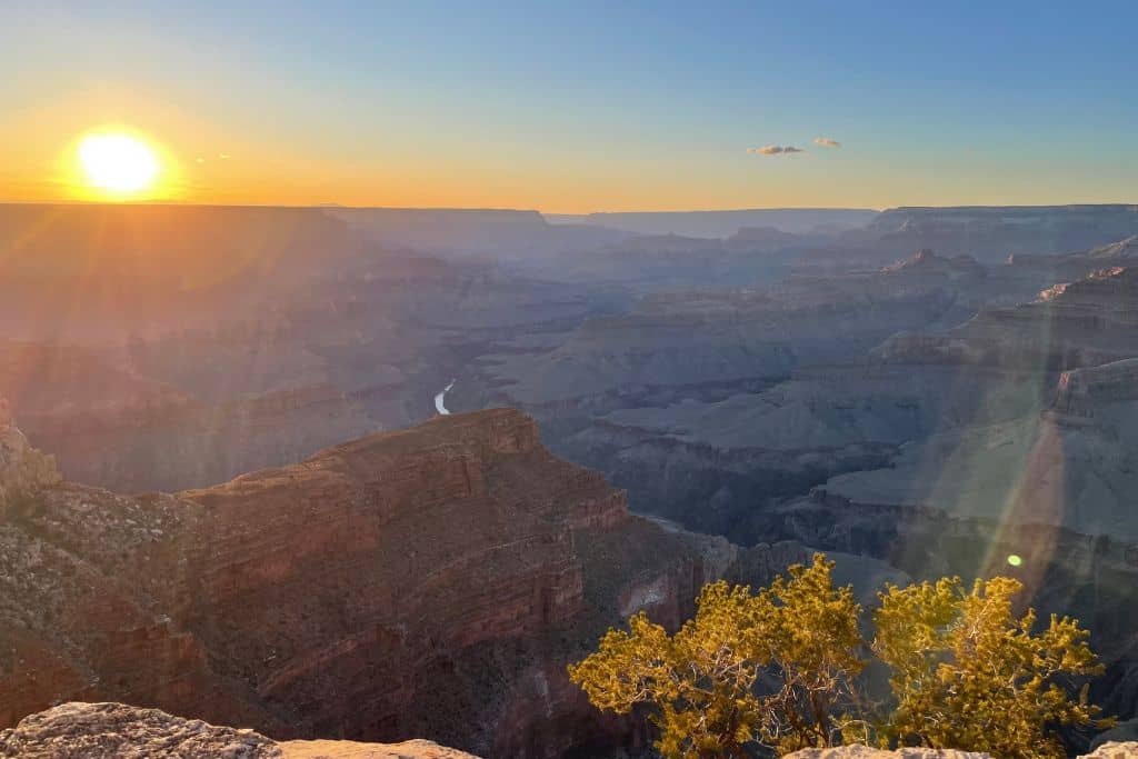 Hopi point at sunset, Grand Canyon