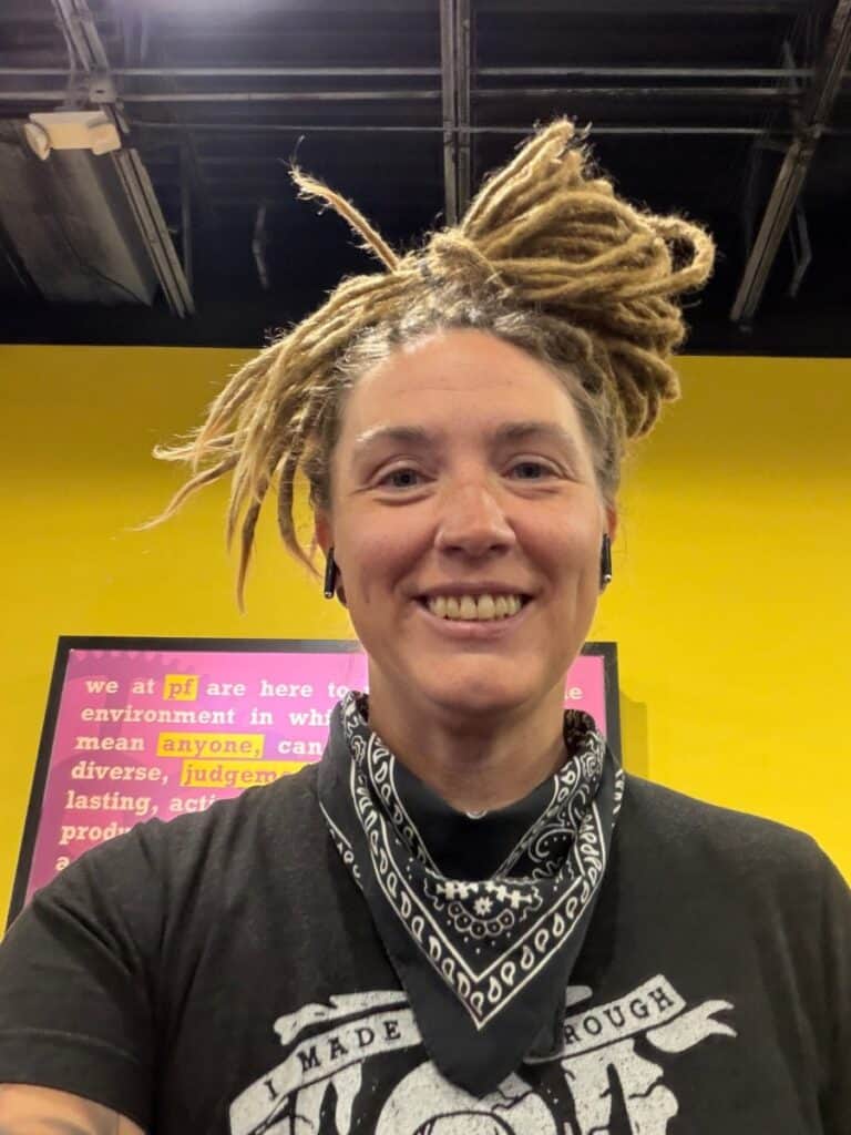 Woman on treadmill at planet fitness 